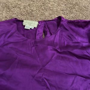 Silk royal purple top